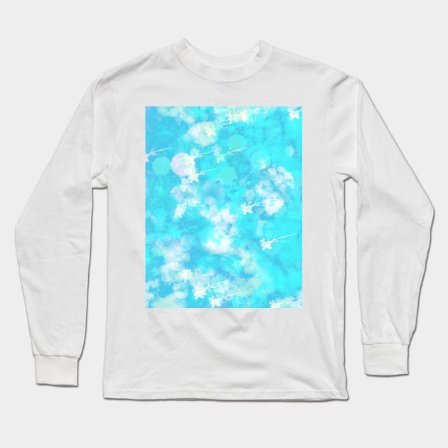 Blue abstract Long Sleeve T-Shirt by jen28